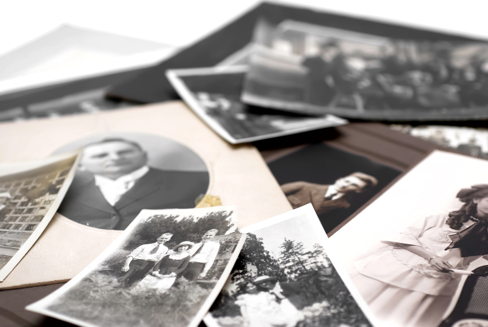Old black and white family photos