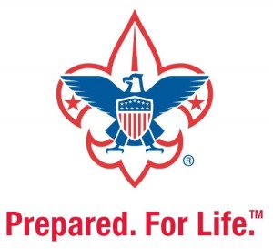 Boy Scouts of America logo with "Prepared. For Life." written underneath.