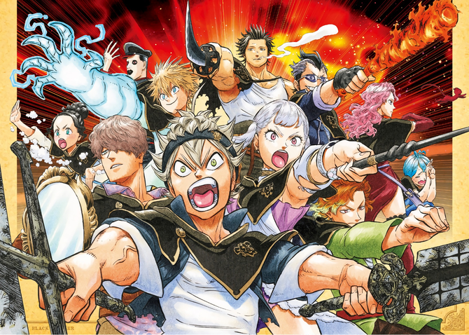 Characters from Black Clover anime charging ahead