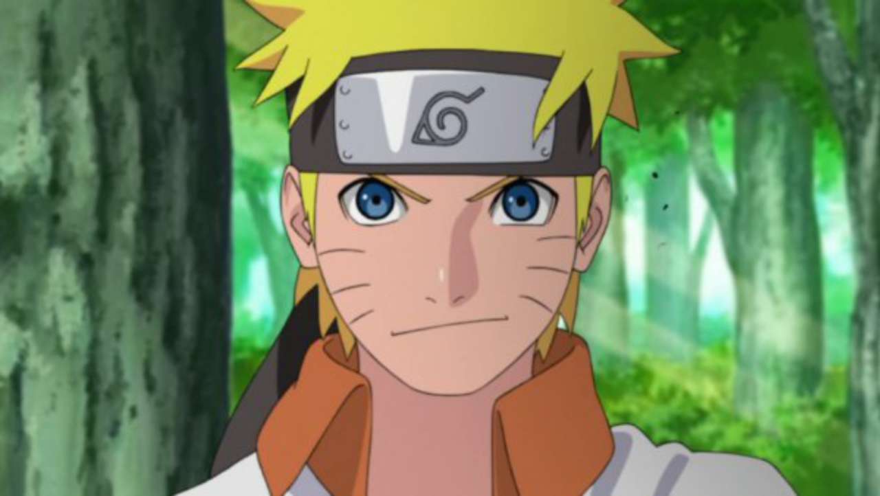 Character, Naruto looking straight ahead.
