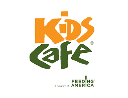 Kids Cafe logo in orange and green