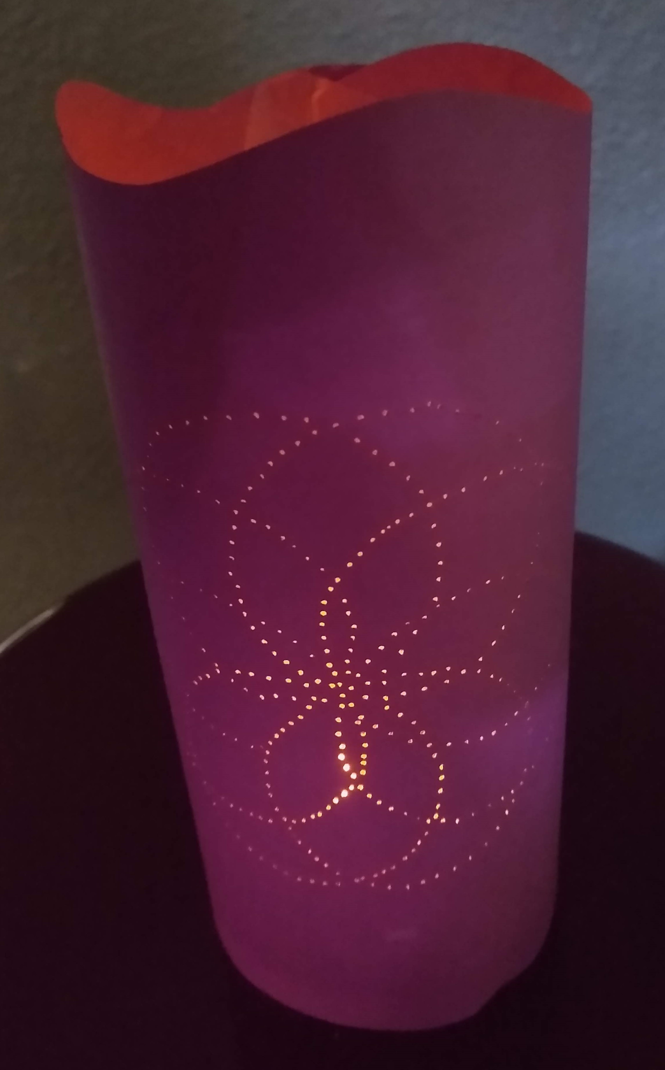 image of purple paper luminary