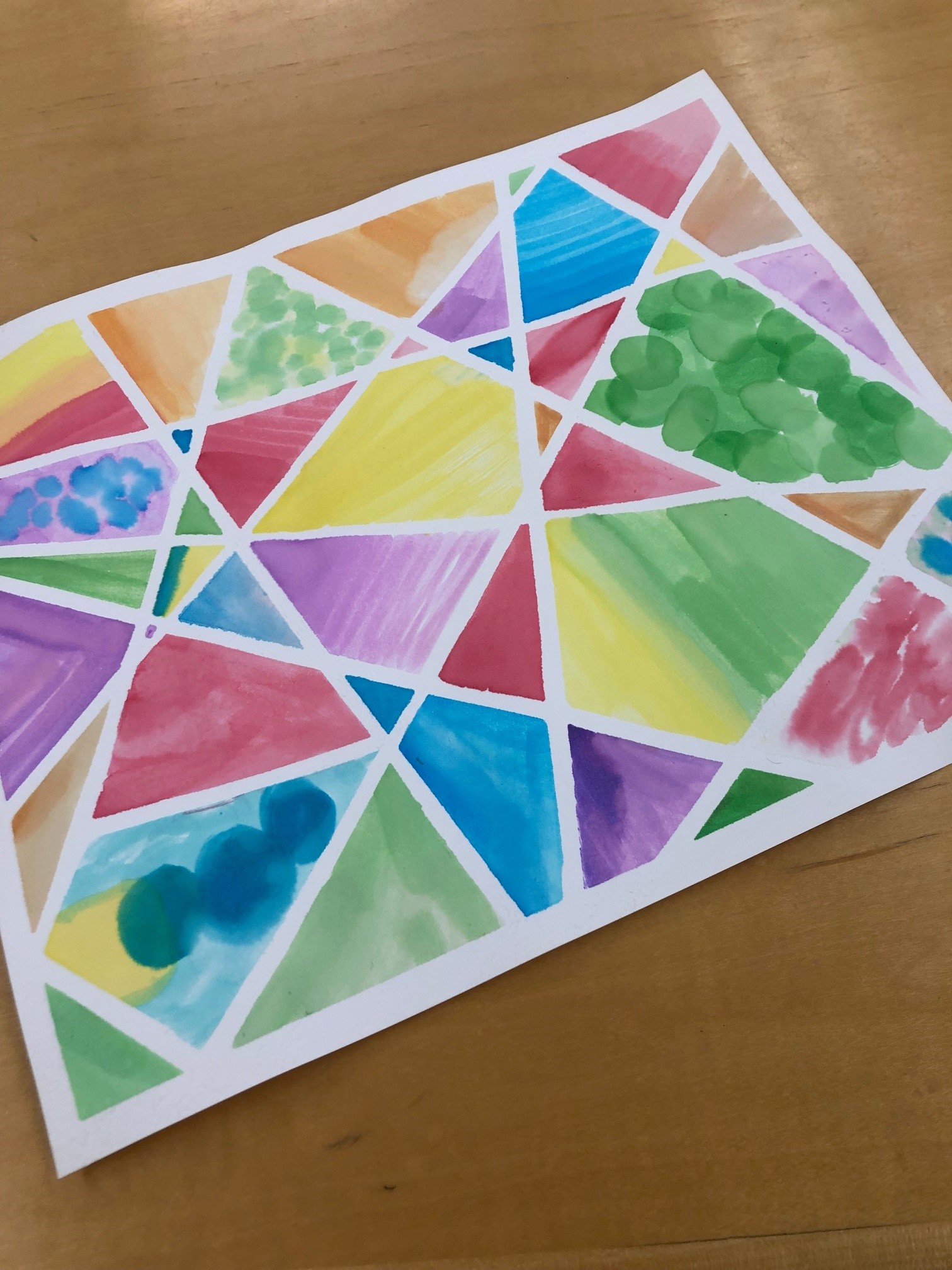 stained glass watercolor page