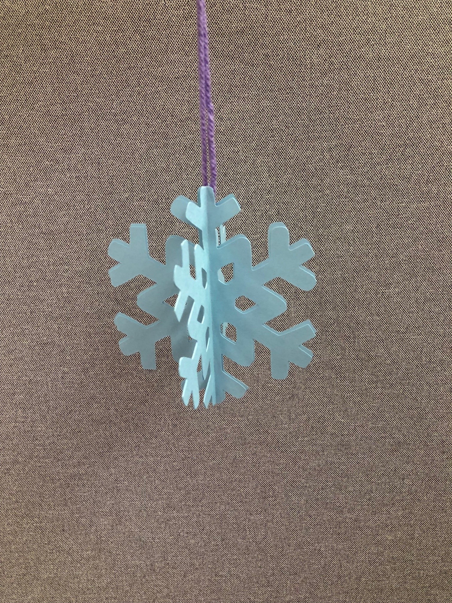 paper three dimensional blue snowflake