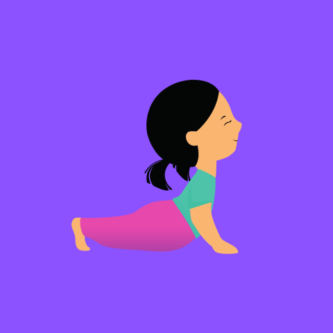 Child doing yoga pose