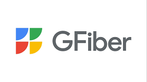 Google Fiber logo with red, blue, yellow and green colored shapes