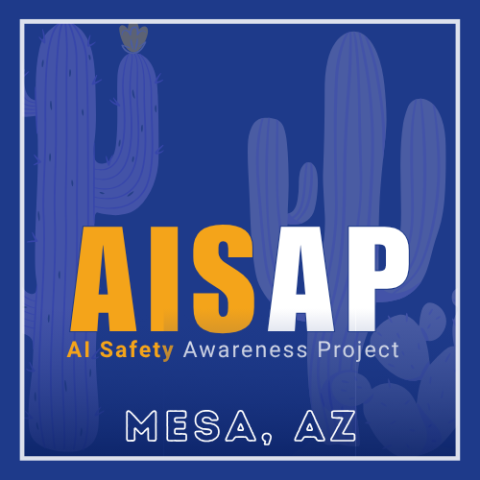 AI Safety Awareness Project logo, AISAP letters on blue background