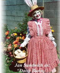 Jan sandwich as Daisy Bunny