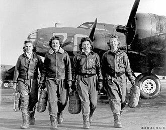 Woman Airforce Service Pilots (WASPS) around 1944.