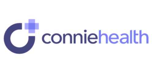 Connie Health logo with company name and C with a plus sign