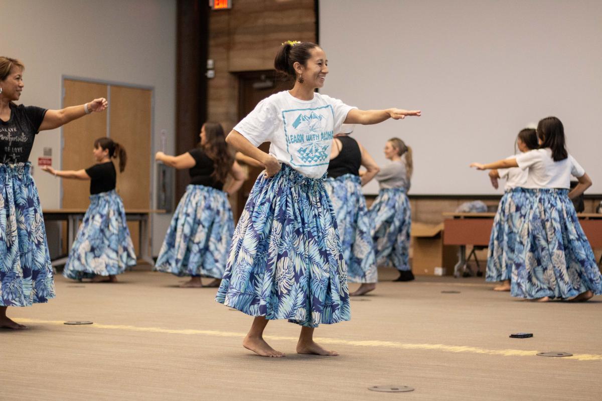 Hula dancing