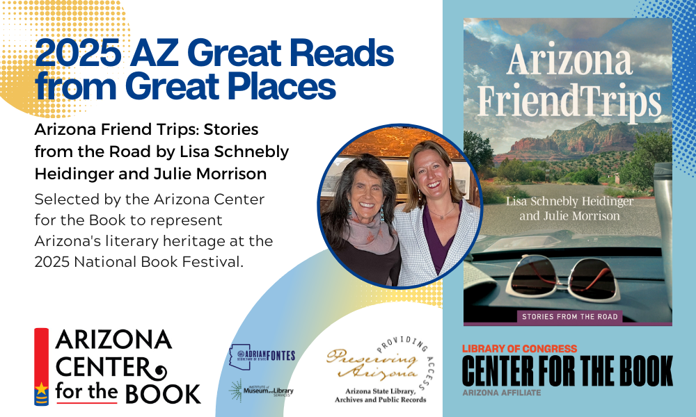 Arizona Friendtrips book cover with Arizona Center for the Book logo