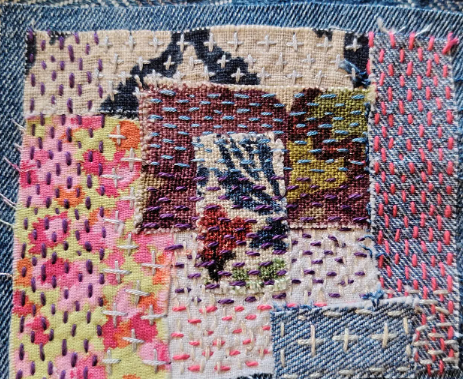 hand stitching fabric